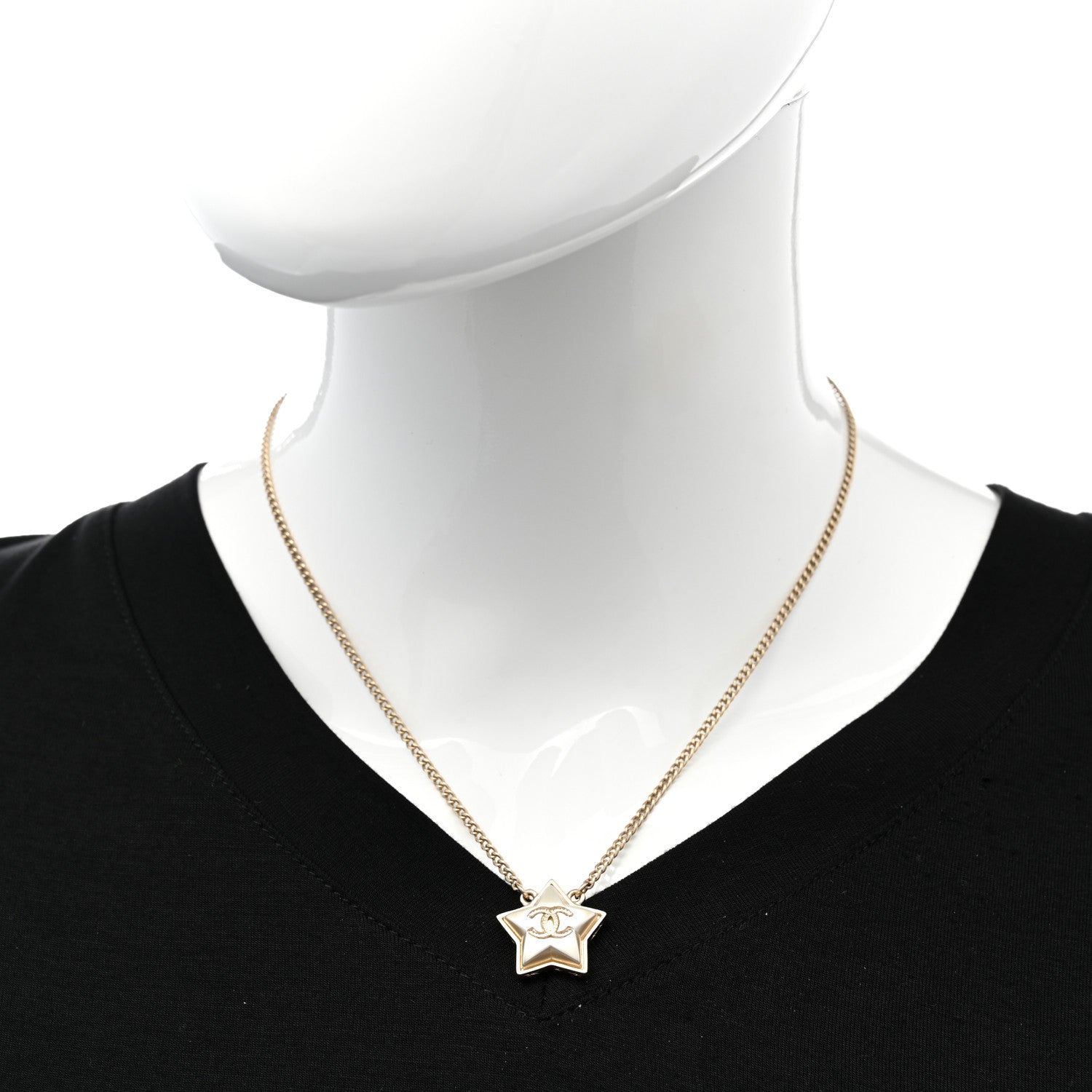 Chanel Pearl CC Star Necklace Gold 2 of 6