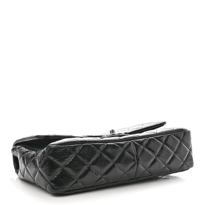 Chanel Crinkled Patent Quilted Jumbo Single Flap Black 4 of 11