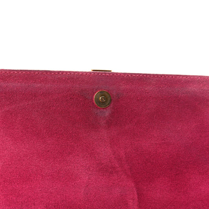 Saint Laurent Calfskin Classic Y Ligne Clutch Fuchsia 11 of 12