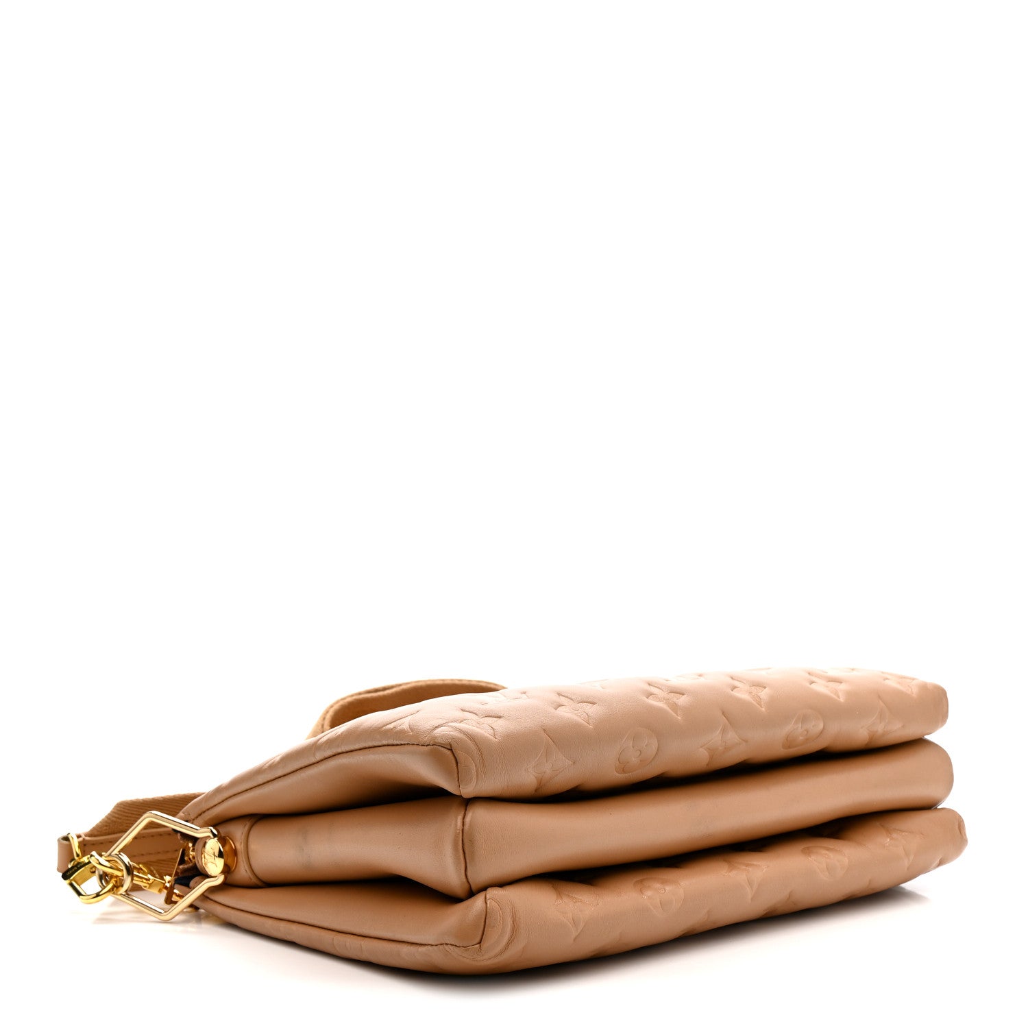 Louis Vuitton Lambskin Embossed Monogram Coussin PM Camel 4 of 12