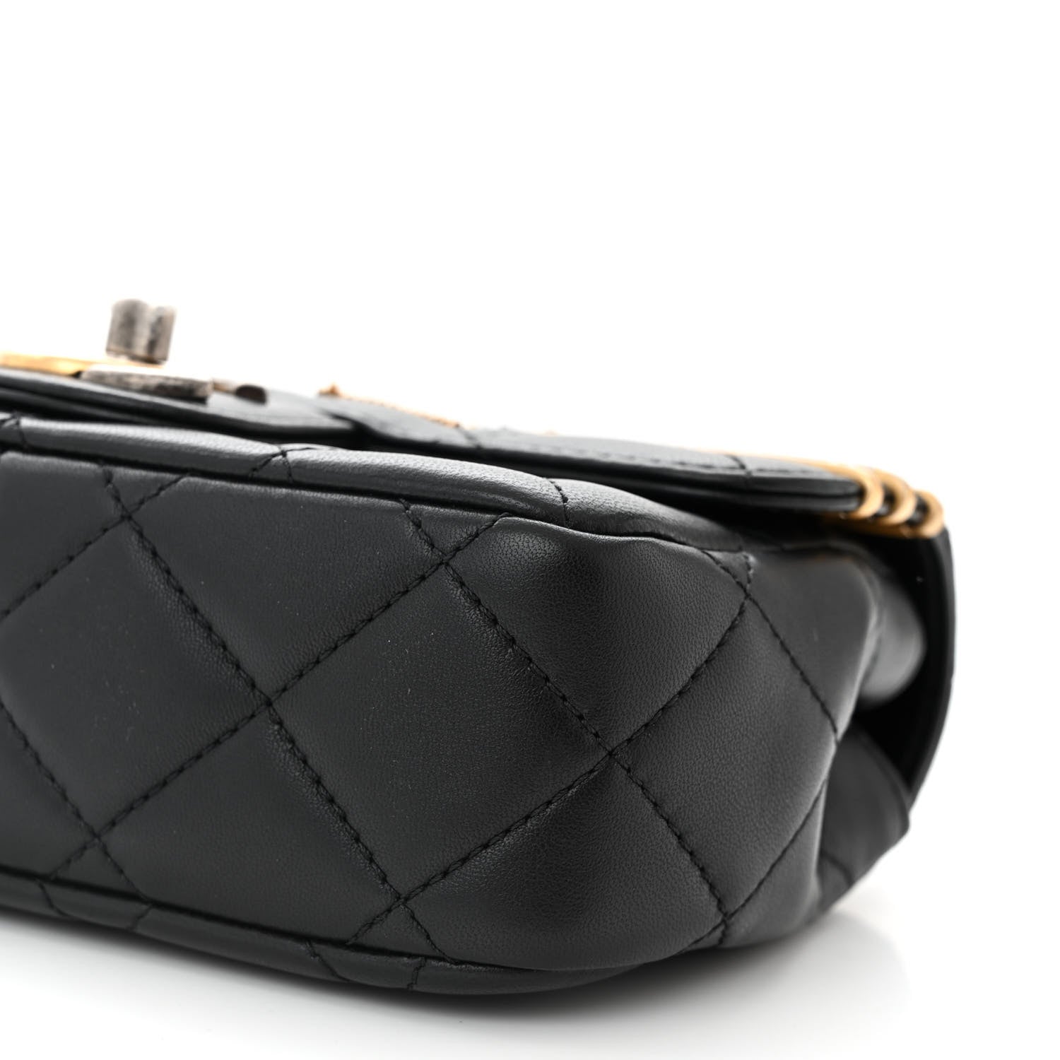 Chanel Lambskin Quilted Mini Coco Clips Single Flap Black 10 of 11