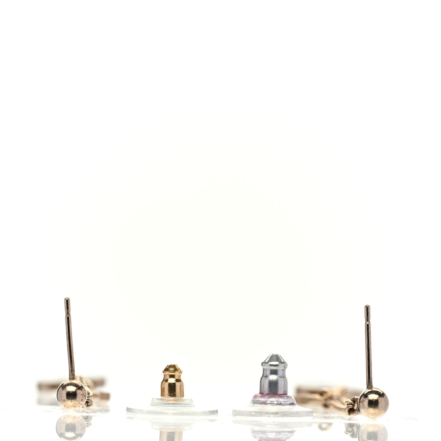 Chanel Resin Crystal Pearl CC Heart Chain Earrings Black Gold 3 of 4
