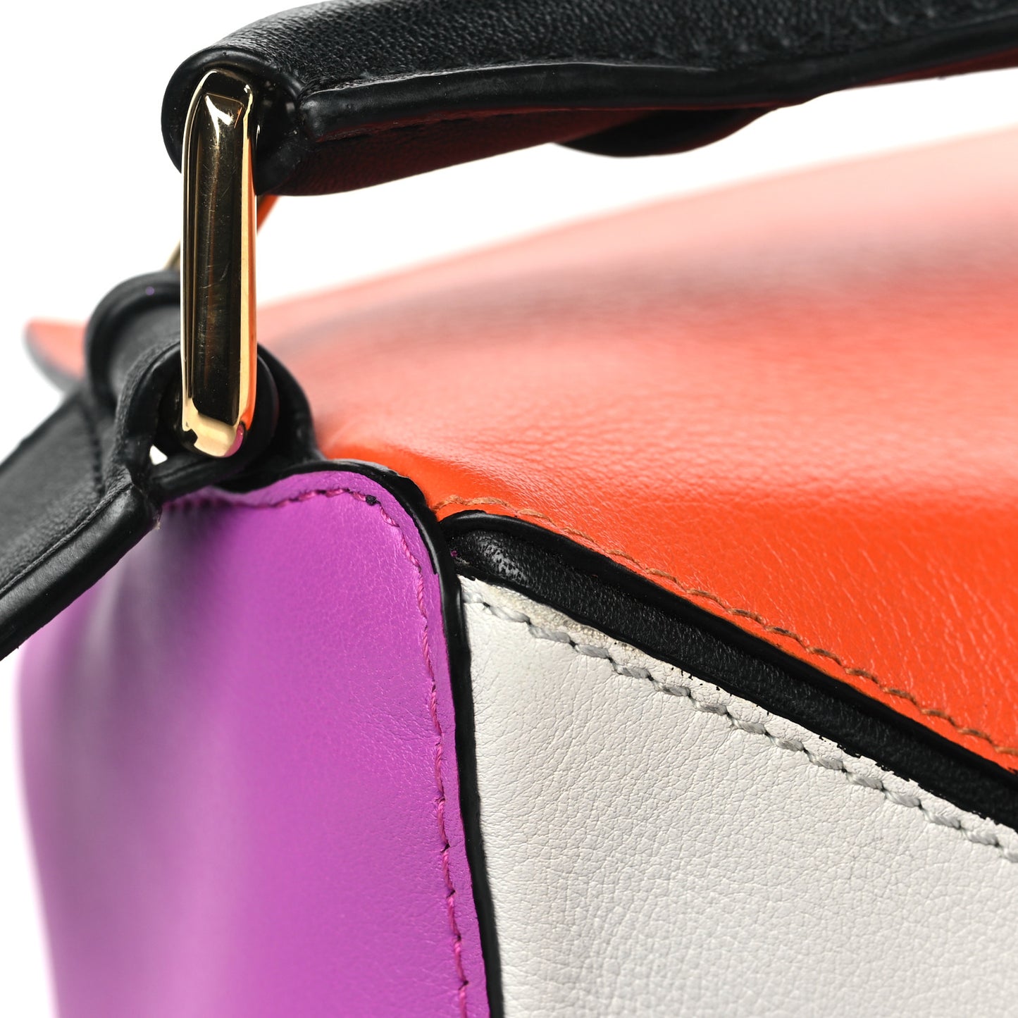 Calfskin Small Puzzle Bag Multicolor Black