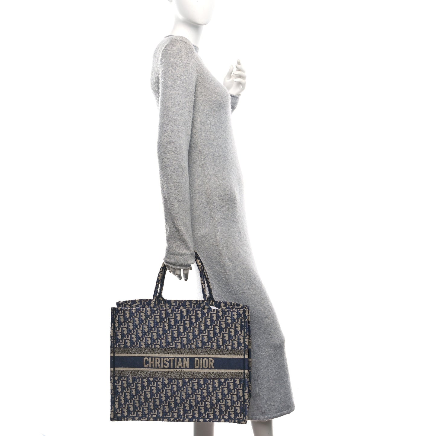 Oblique Large Book Tote Blue Multicolor