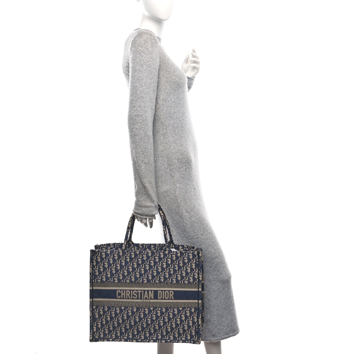 Christian Dior Oblique Large Book Tote Blue Multicolor 2 of 11