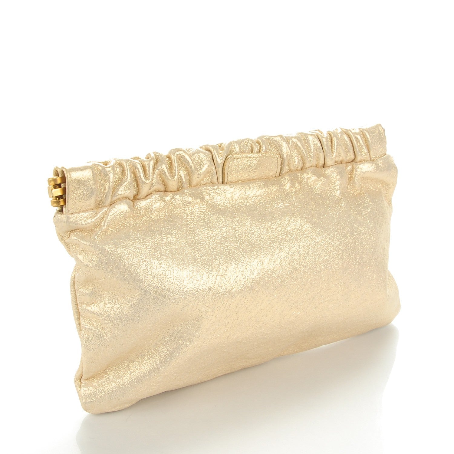 Miu Miu Metallic Frame Clutch Gold 3 of 7