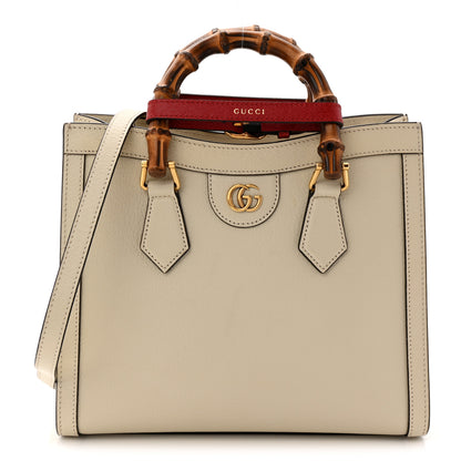 Gucci Wonka Grain Calfskin Medium Diana Tote Bag Mystic White 1 of 11