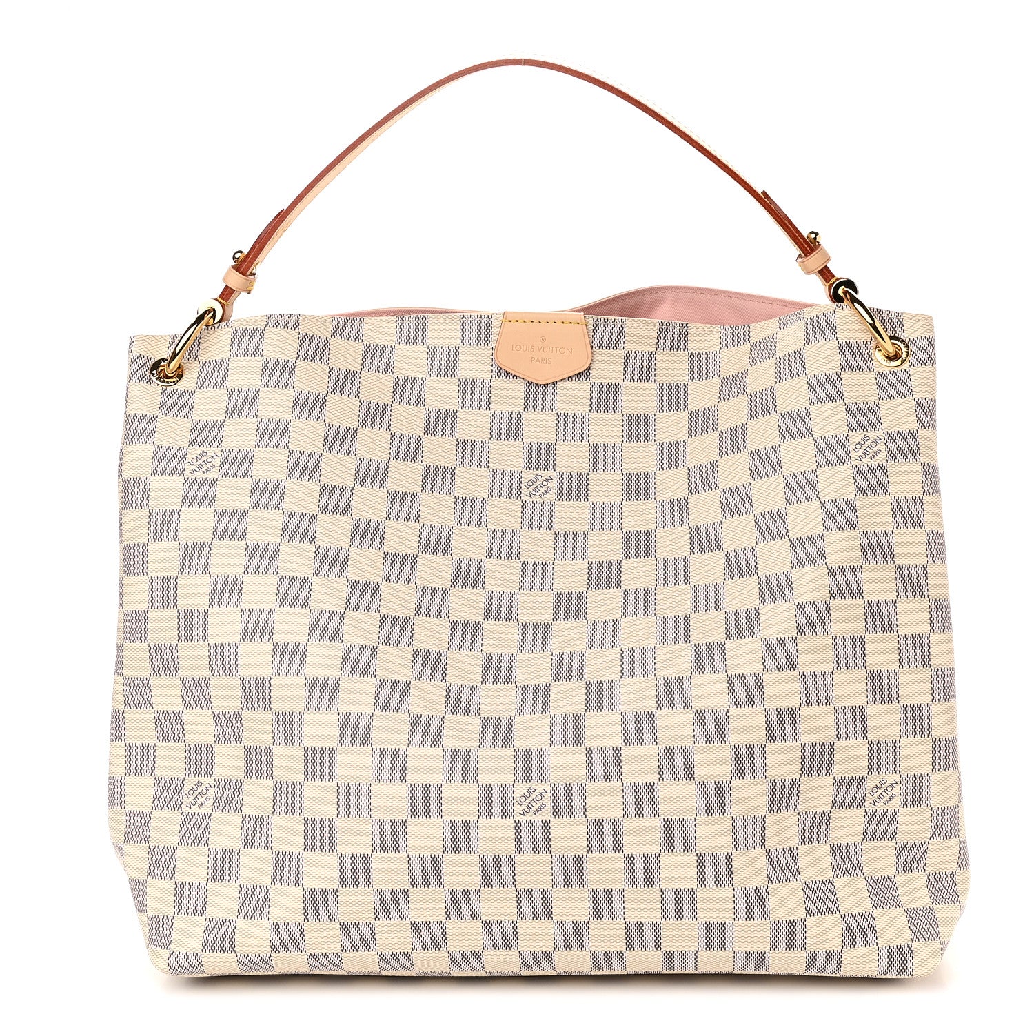 Louis Vuitton Damier Azur Graceful MM Rose Ballerine 1 of 10