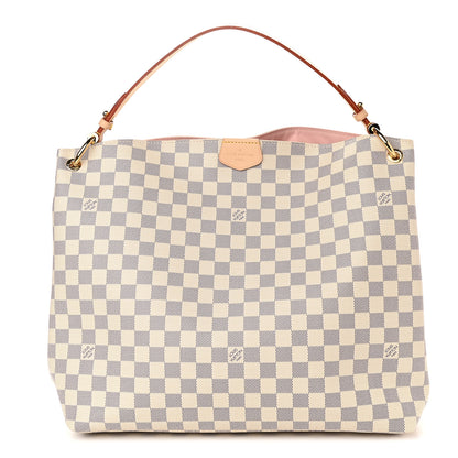 Louis Vuitton Damier Azur Graceful MM Rose Ballerine 1 of 10