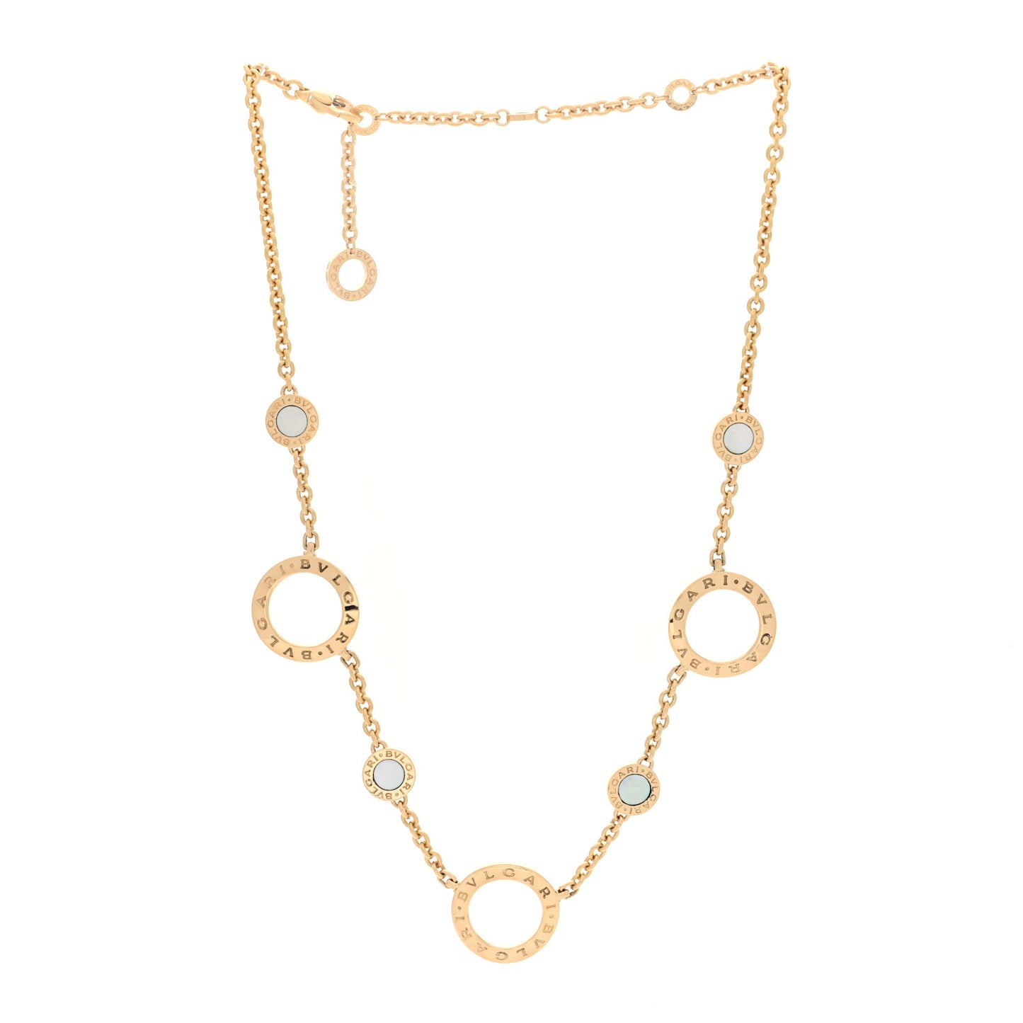 18K Yellow Gold Mother of Pearl BVLGARI BVLGARI Station Necklace