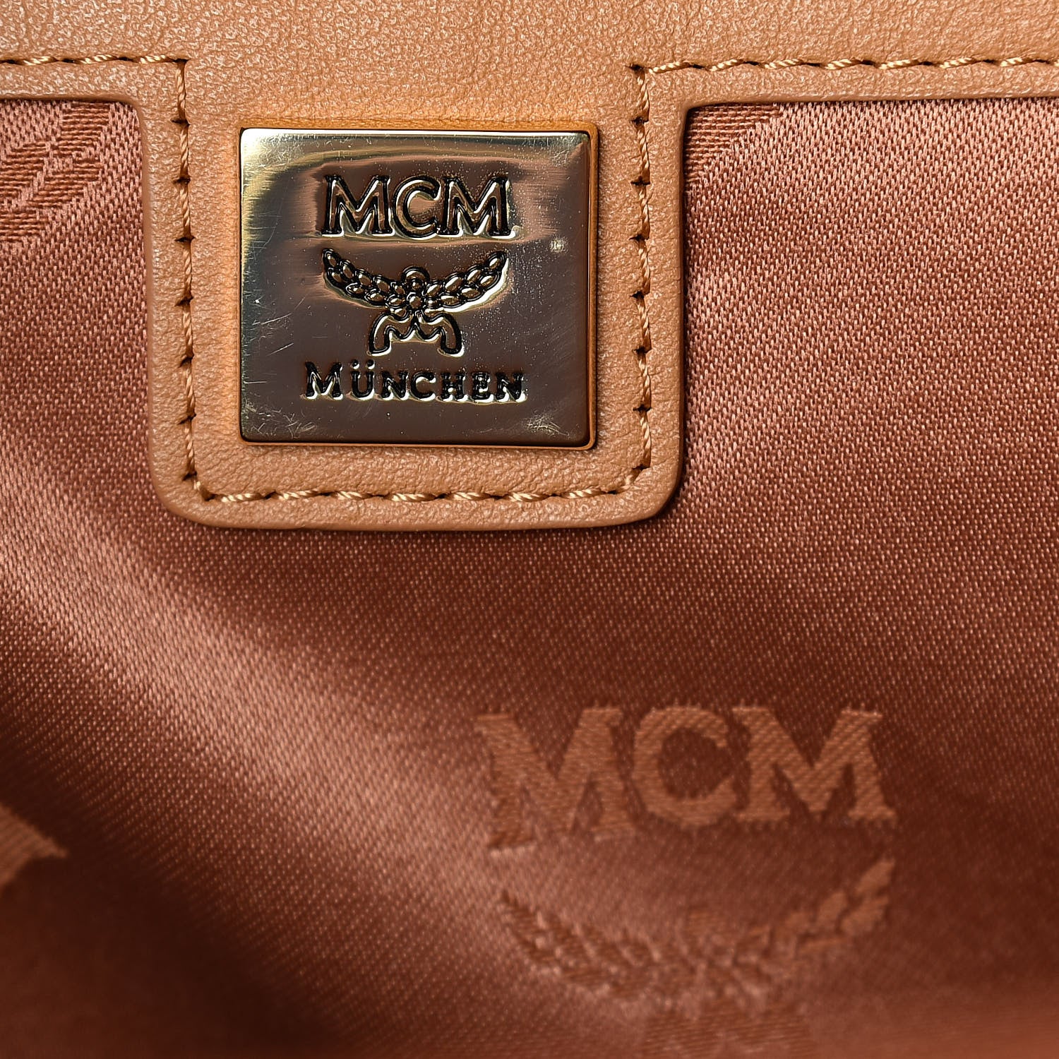 MCM Visetos Large Stark Backpack Cognac 6 of 9