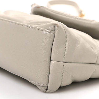 Saint Laurent Lambskin Quilted Toy Loulou Puffer Monogram Chain Satchel Crema Soft 10 of 17