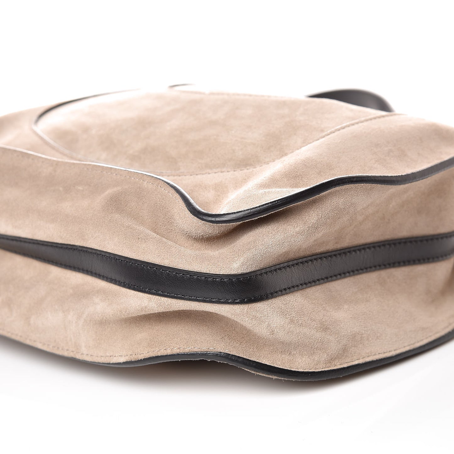 Calfskin Suede Small Hayley Hobo Cashmere Grey