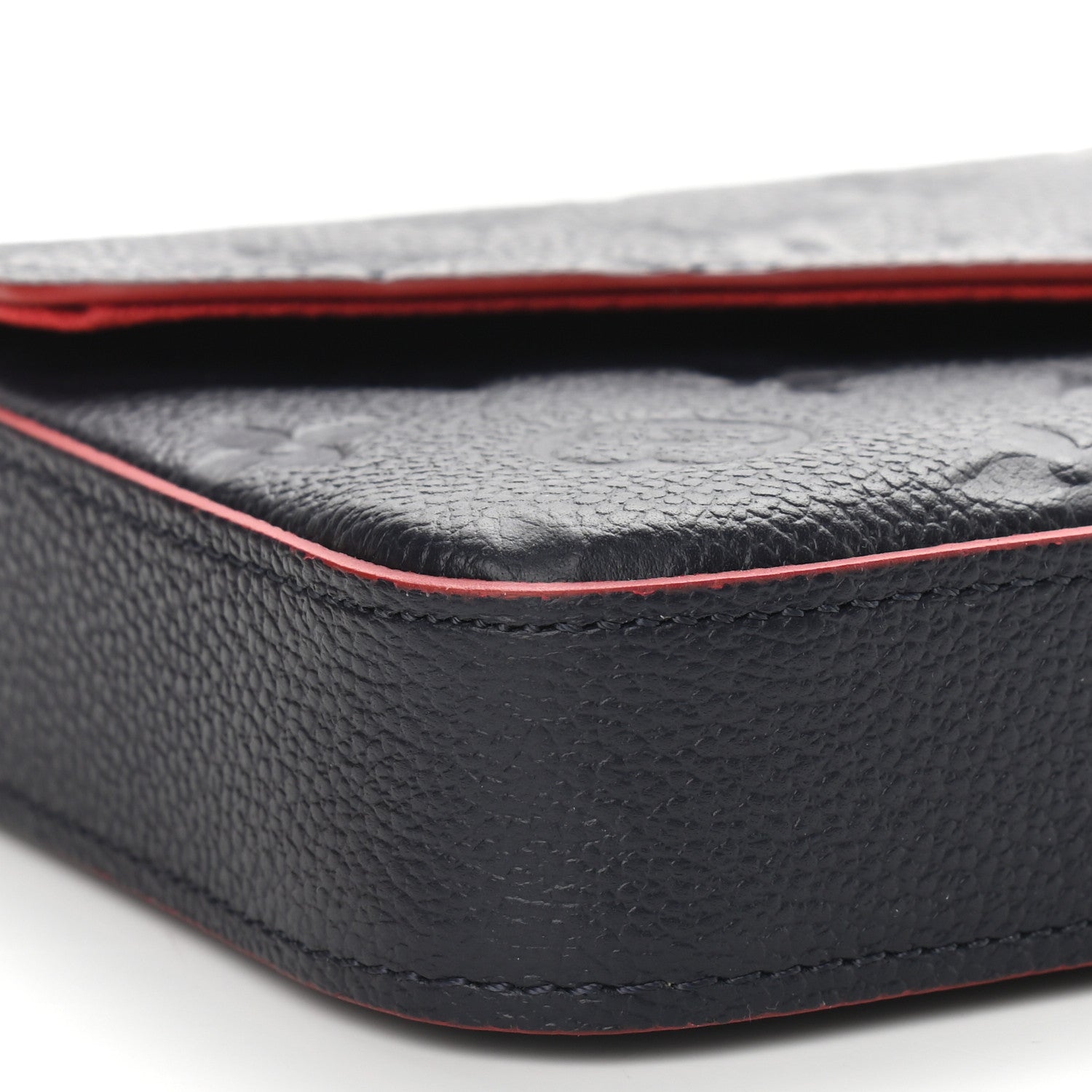 Louis Vuitton Empreinte Pochette Felicie Chain Wallet Marine Rouge 8 of 10