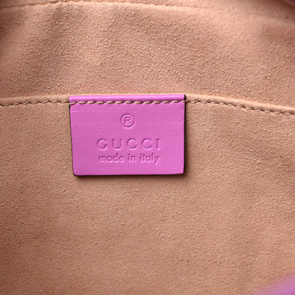 Gucci Calfskin Matelasse Small GG Marmont Chain Shoulder Bag Candy Mousse 6 of 12