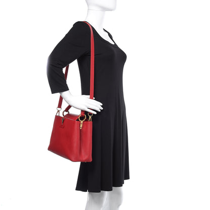 Louis Vuitton Taurillon Capucines PM Rubis 2 of 10