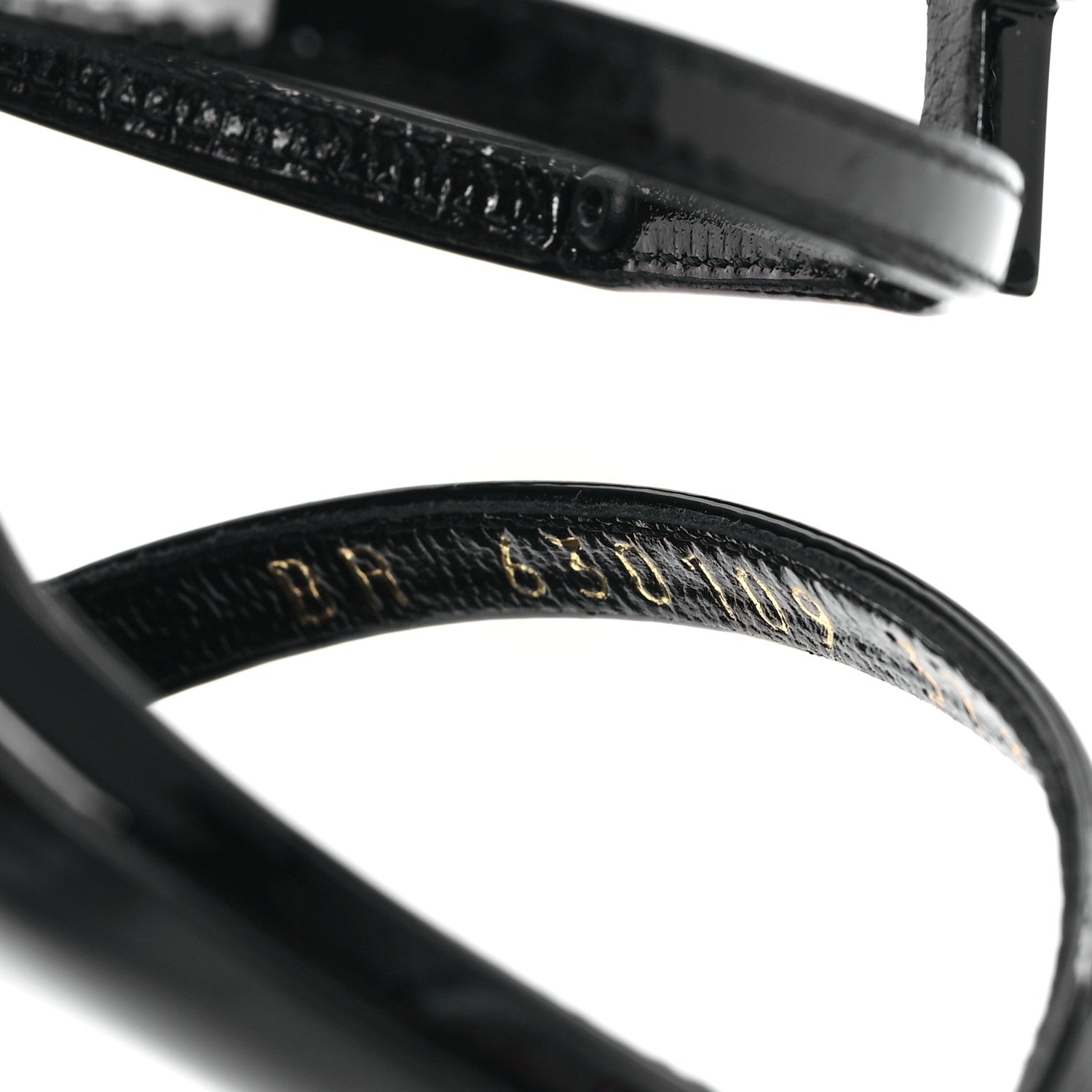 Saint Laurent Patent Cassandra 100 Sandals 37.5 Black 7 of 8