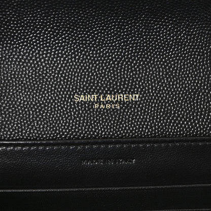 Saint Laurent Grain De Poudre Monogram Cassandra Chain Wallet Black 6 of 10