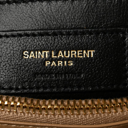 Saint Laurent Calfskin Y Quilted Monogram Small Loulou Chain Satchel Dark Beige 6 of 11