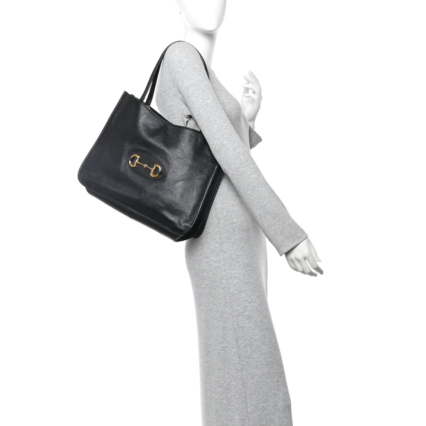 New Sakai Calfskin Lux Horsebit 1955 Tote Bag Black