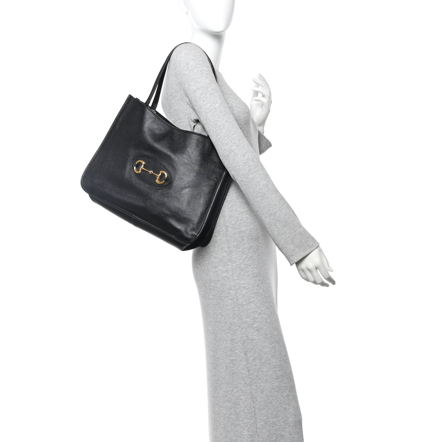 Gucci New Sakai Calfskin Lux Horsebit 1955 Tote Bag Black 2 of 13