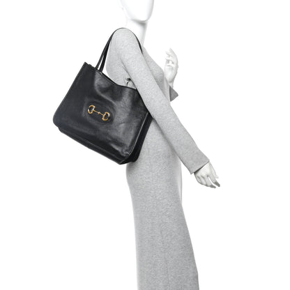Gucci New Sakai Calfskin Lux Horsebit 1955 Tote Bag Black 2 of 13