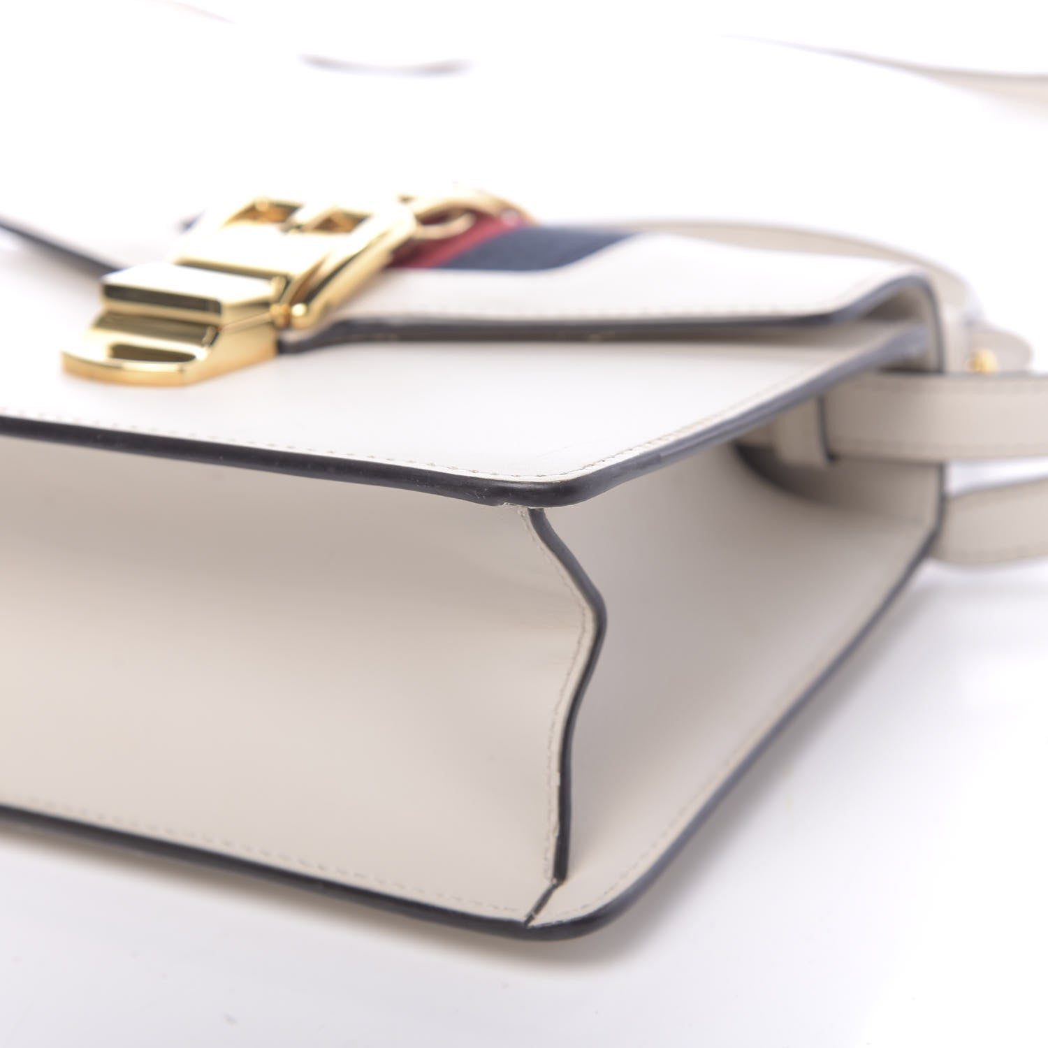 Gucci Calfskin Mini Sylvie Top Handle Bag White 14 of 19