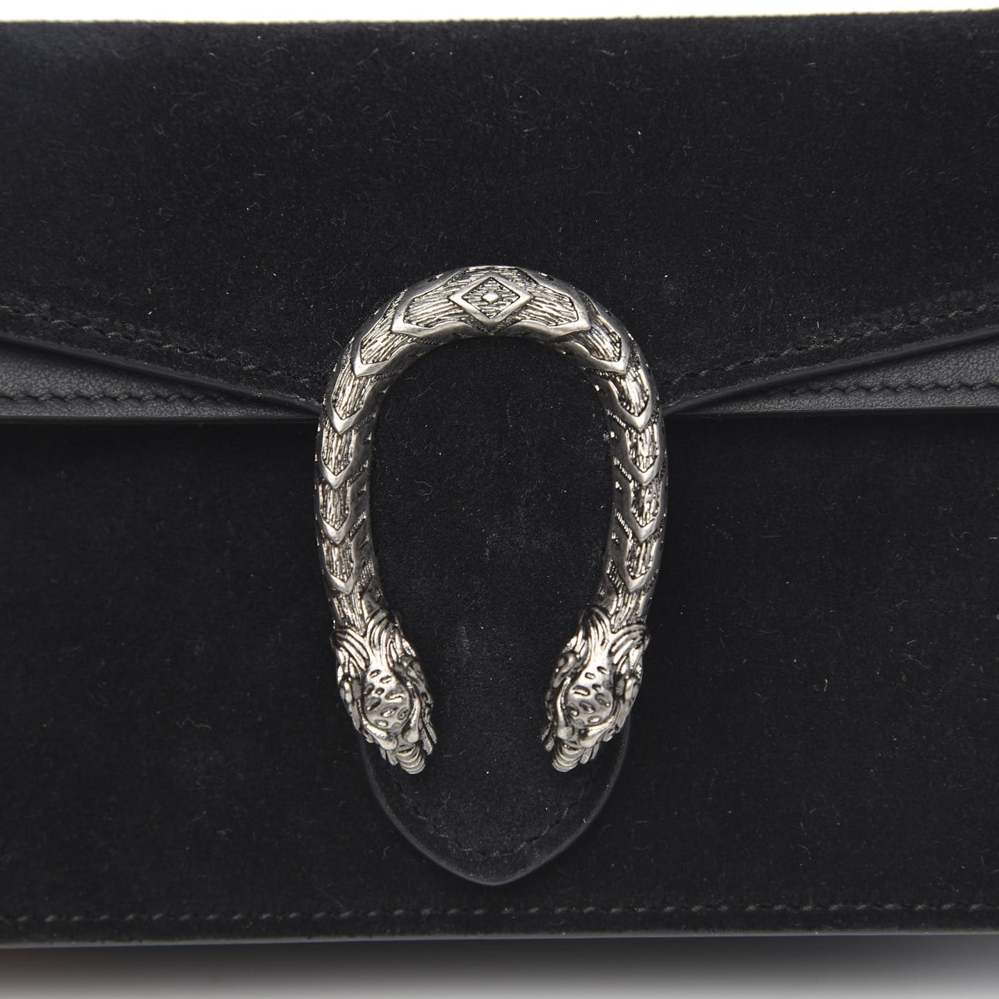 Suede Super Mini Dionysus Shoulder Bag Black