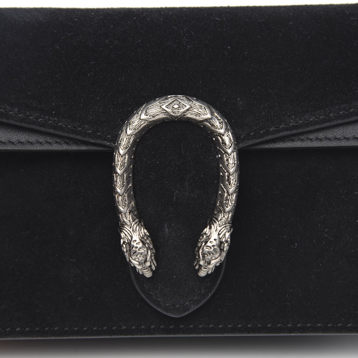 Gucci Suede Super Mini Dionysus Shoulder Bag Black 7 of 10