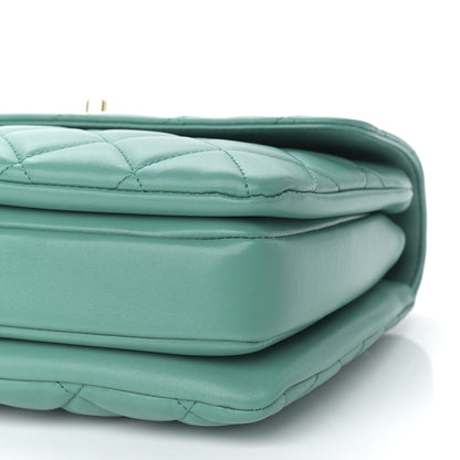 Chanel Lambskin Quilted Small Trendy CC Flap Dual Handle Bag Light Green 9 of 10
