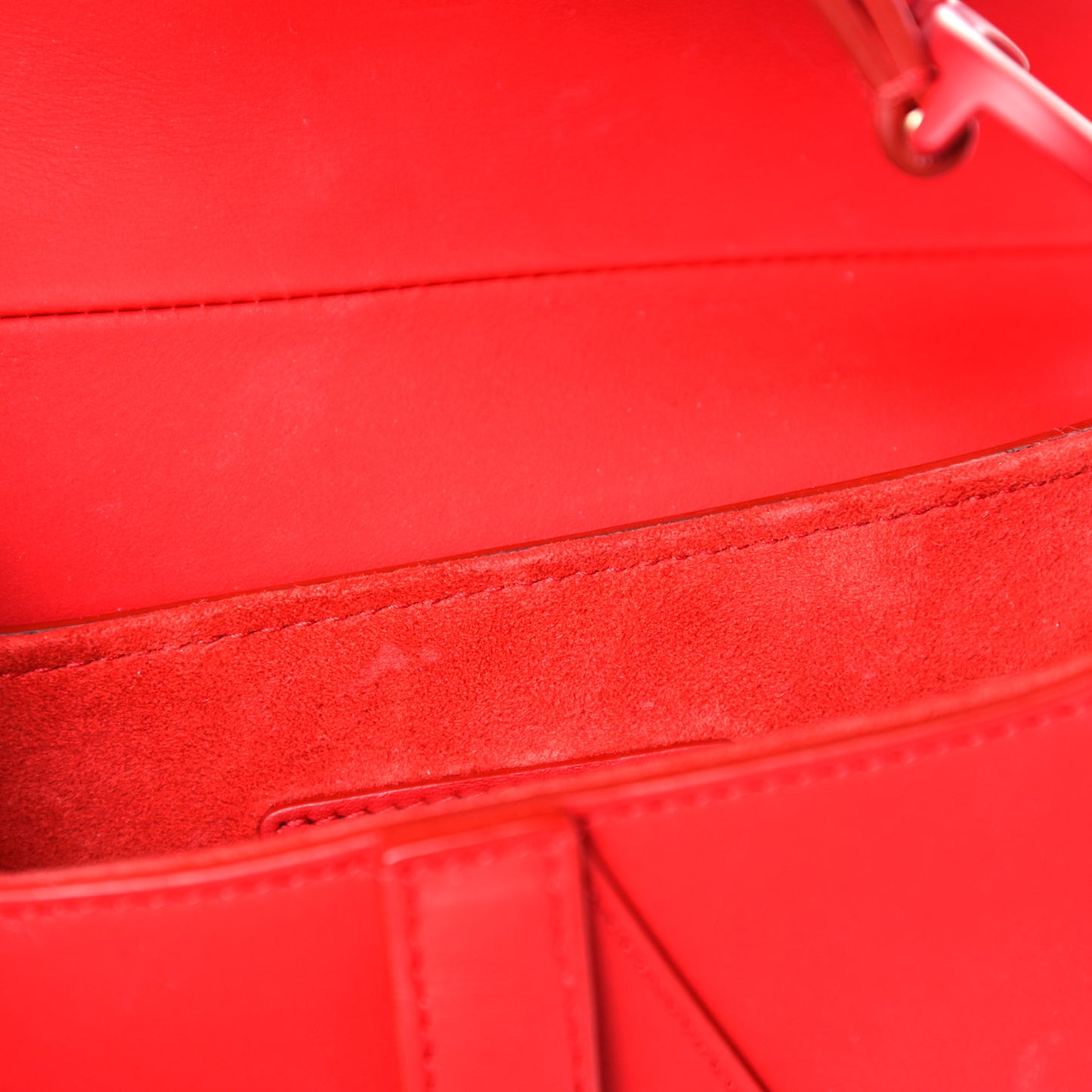 Ultra Matte Calfskin Mini Saddle Bag Red