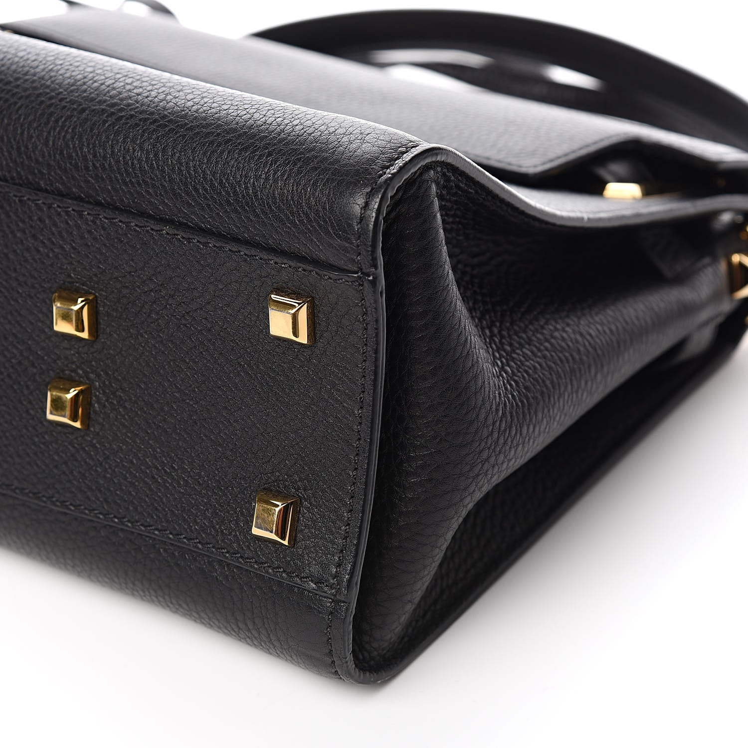 Valentino Garavani Pebbled Calfskin Medium My Rockstud Frame Bag Black 8 of 9