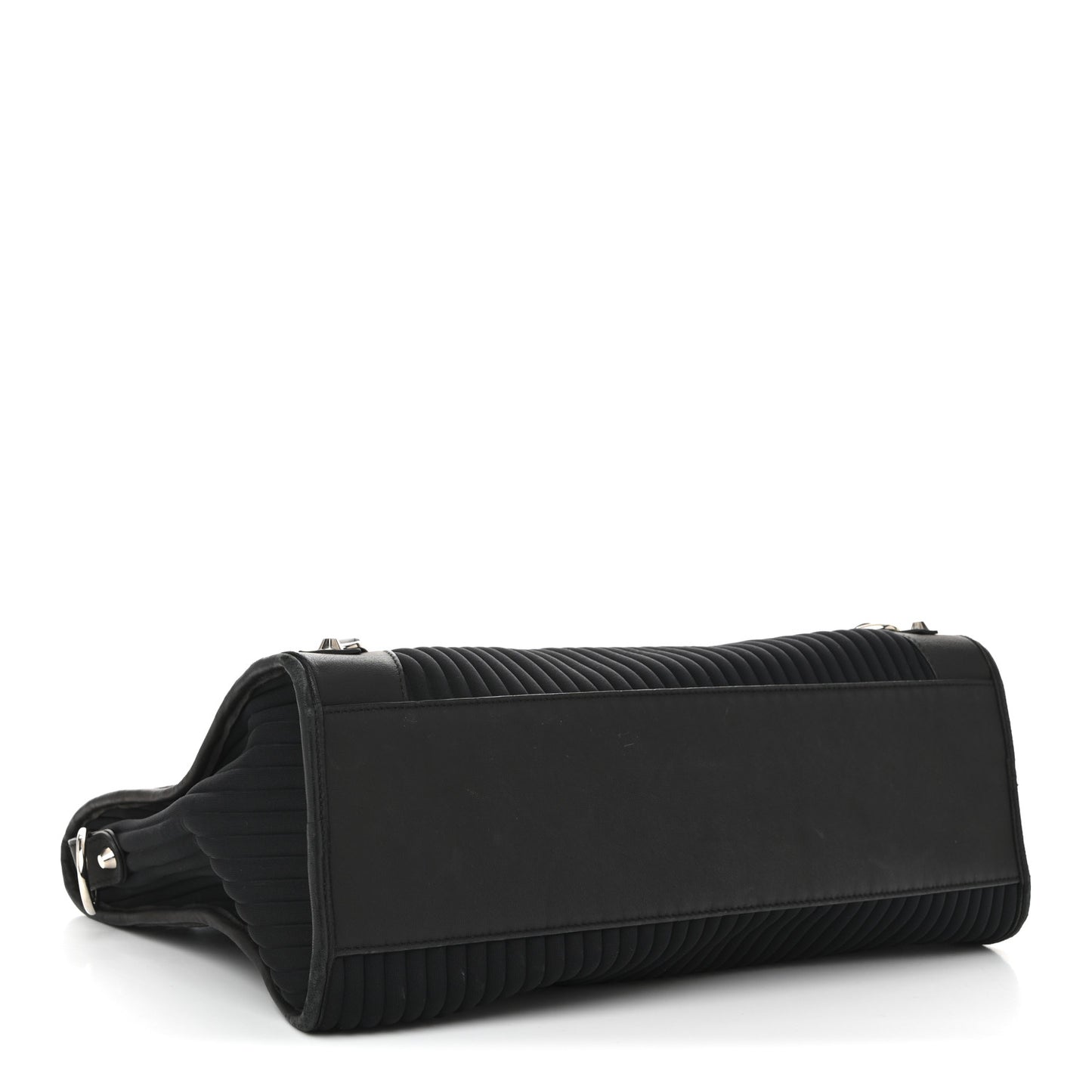 Ribbed Neoprene Classic Silver Hardware City Black