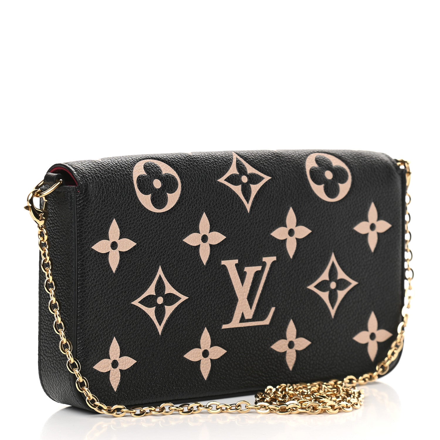 Louis Vuitton Empreinte Monogram Giant Felicie Pochette Black Beige 4 of 9