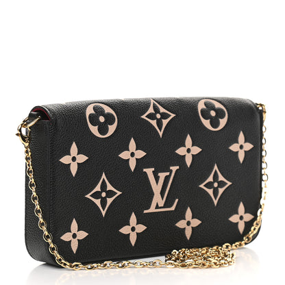 Louis Vuitton Empreinte Monogram Giant Felicie Pochette Black Beige 4 of 9