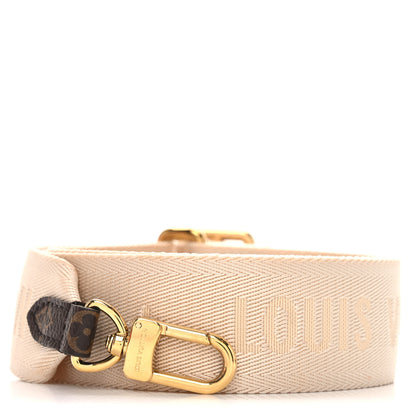 Louis Vuitton Jacquard Monogram Adjustable Shoulder Strap New Creme 1 of 3