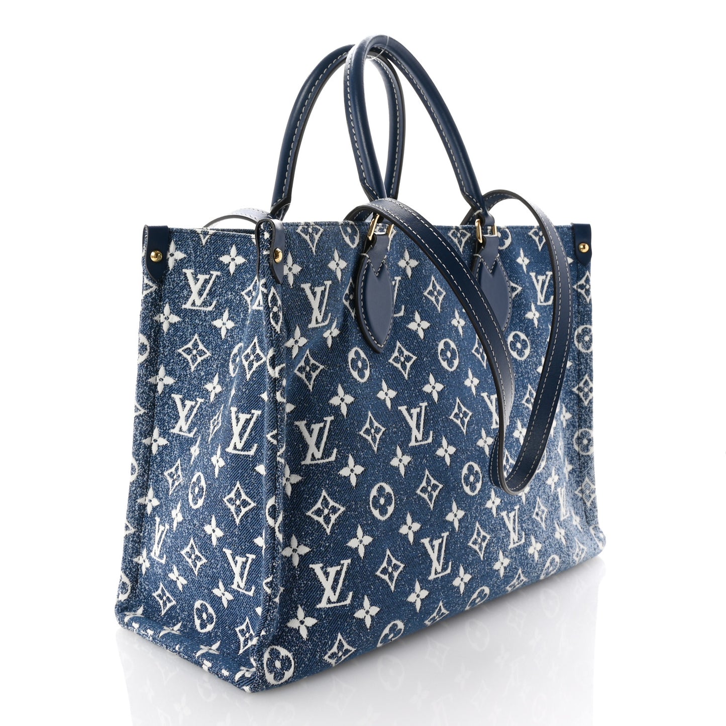 Monogram Jacquard Denim Onthego MM Bleu