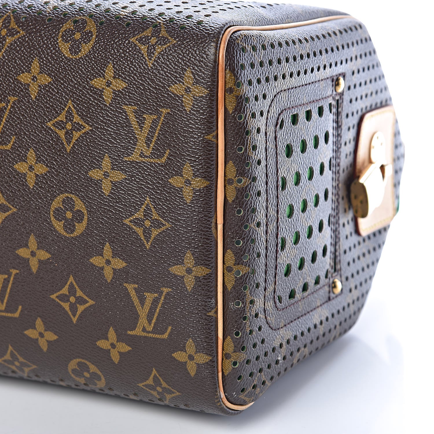 Louis Vuitton Monogram Perforated Speedy 30 Green 8 of 17