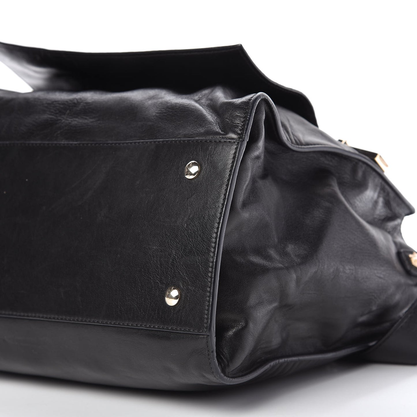 Calfskin Large Palazzo Tote Bag Black