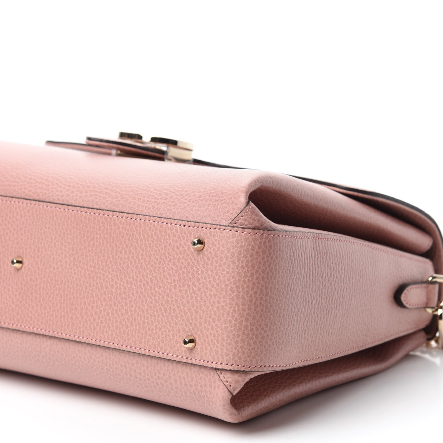 Gucci Dollar Calfskin Medium Interlocking G Top Handle Shoulder Bag Soft Pink 7 of 10