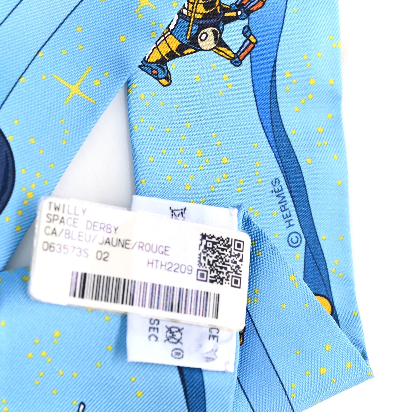 Silk Space Derby Twilly Bleu Jaune Rouge