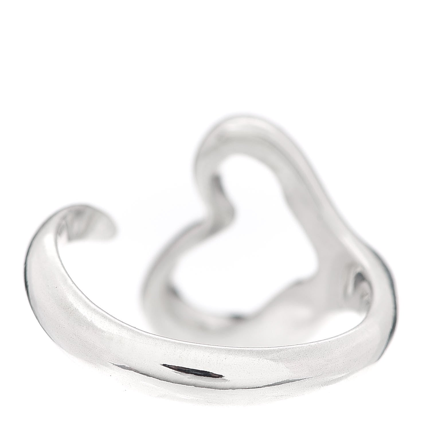Tiffany Elsa Peretti Sterling Silver Open Heart Ring 51 5.75 3 of 5