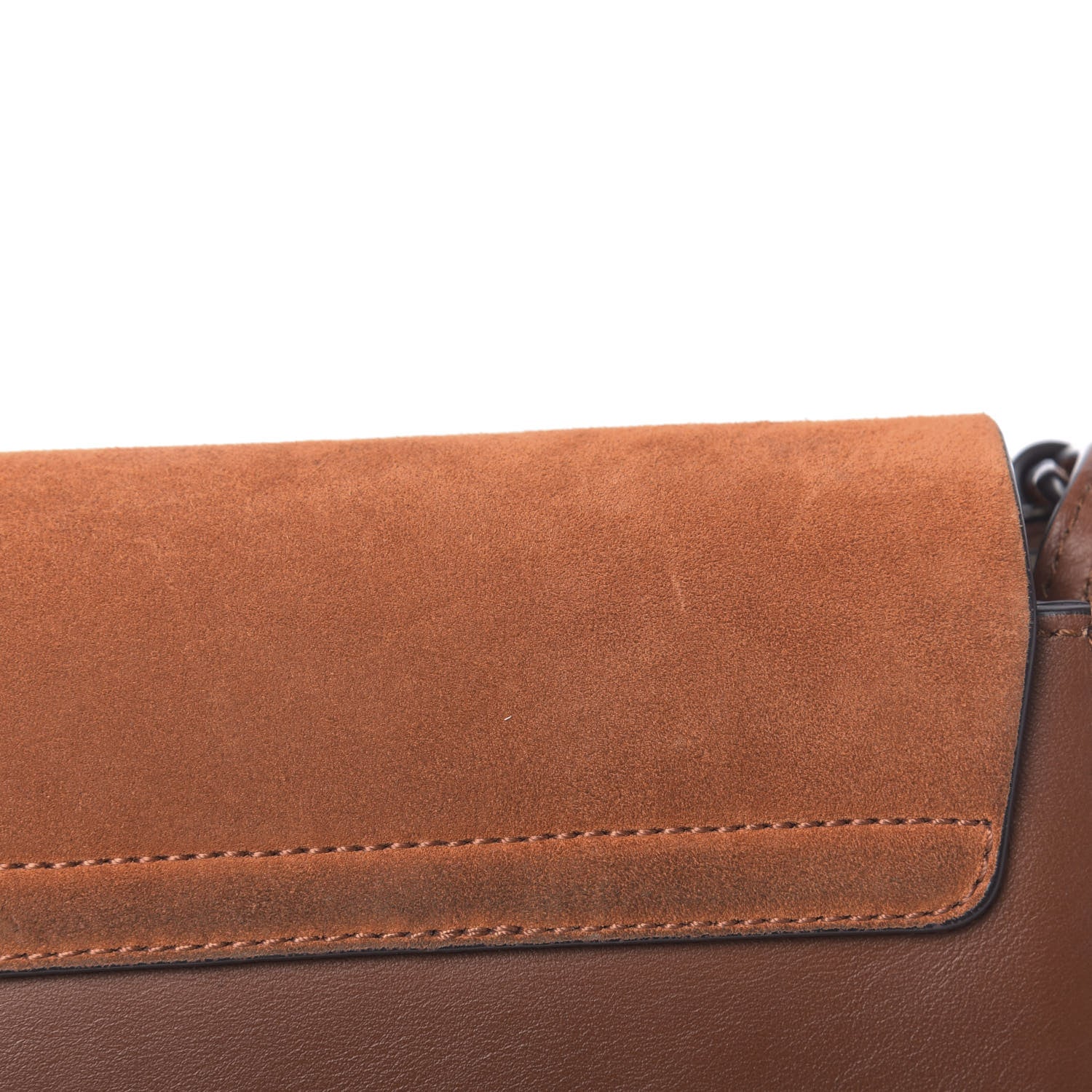 Chloe Suede Calfskin Small Faye Shoulder Bag Tobacco 8 of 12