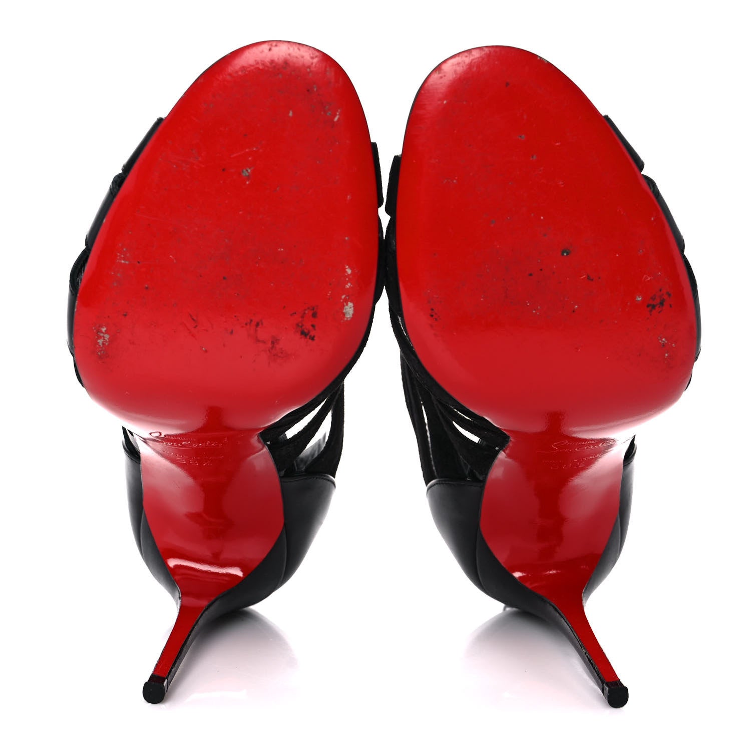 Christian Louboutin Calfskin Toot Mignonne 100 Cutout Booties 38.5 Black 5 of 9