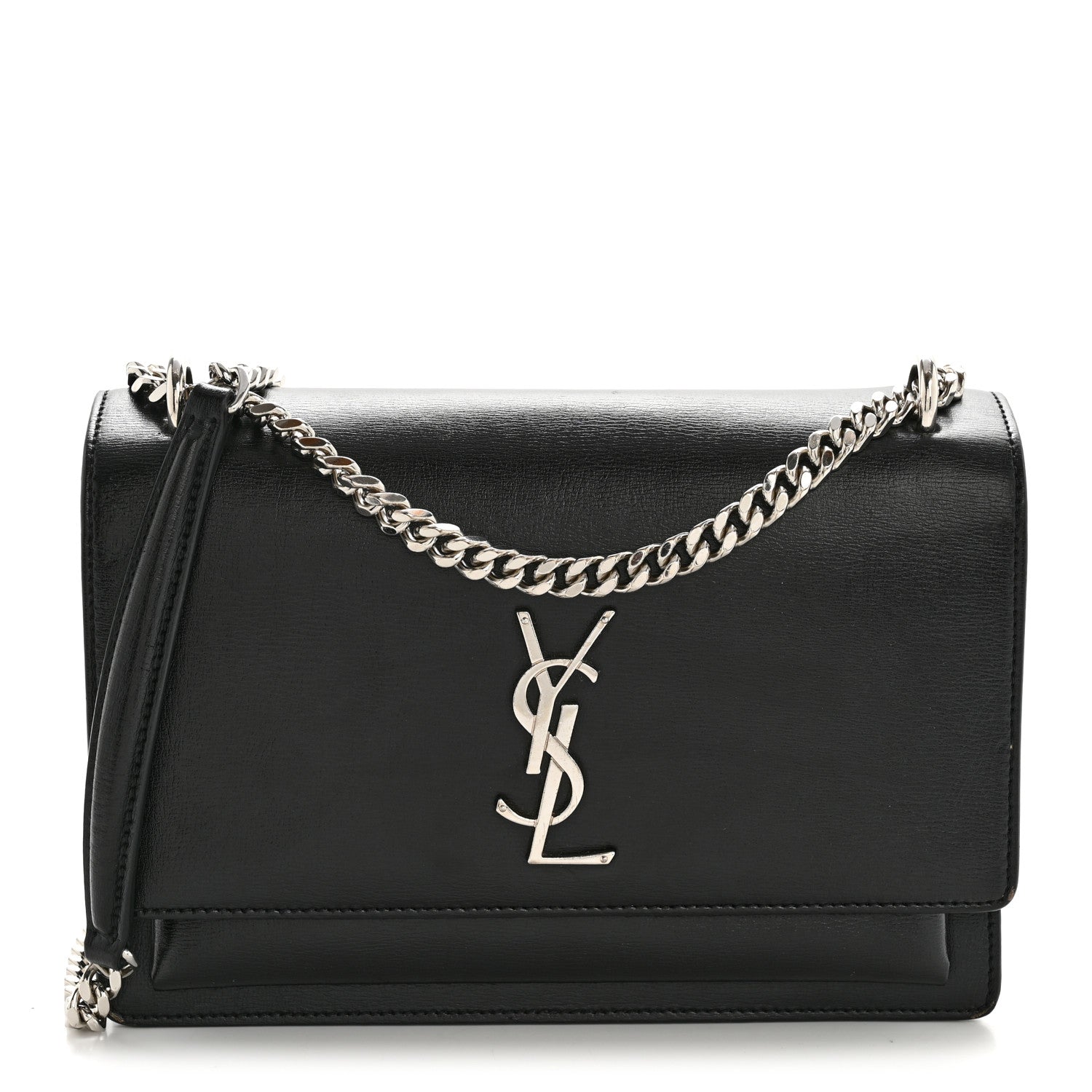 Saint Laurent Calfskin Medium Monogram Sunset Black 1 of 16