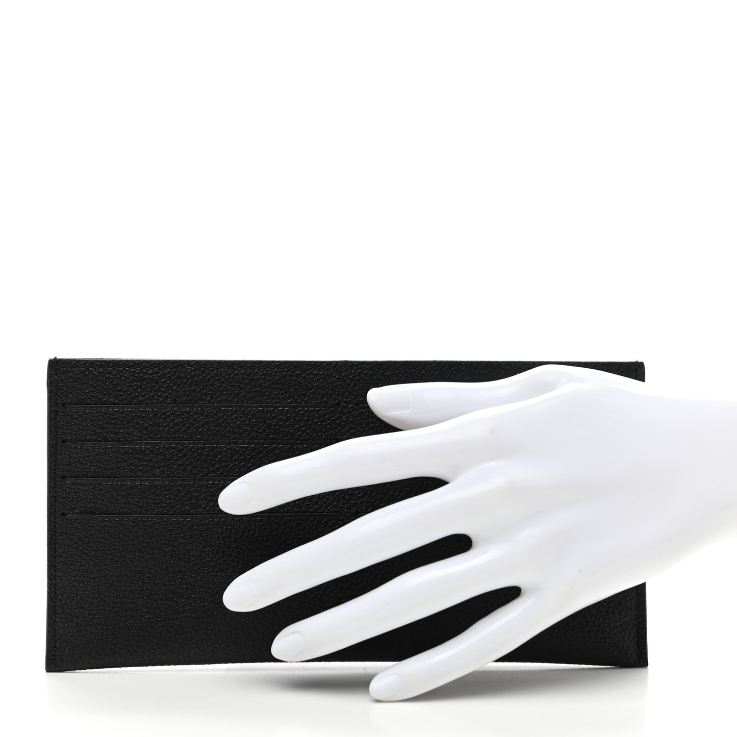 Calfskin Felicie Chain Wallet Card Holder Insert Black
