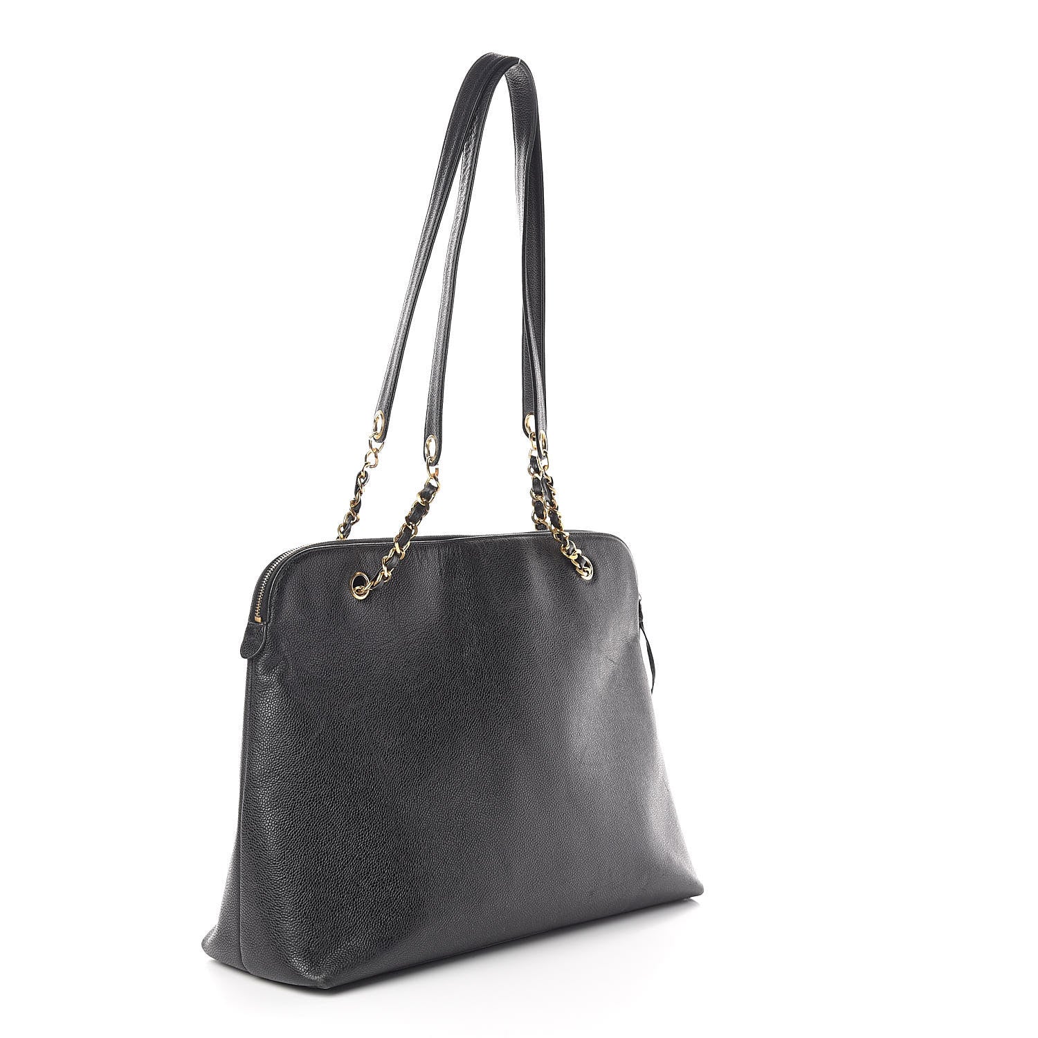Chanel Caviar Large CC Shoulder Bag Black 3 of 10