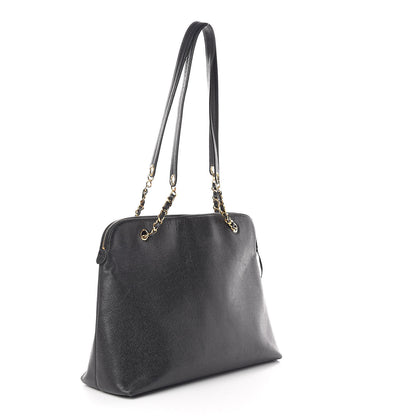 Chanel Caviar Large CC Shoulder Bag Black 3 of 10