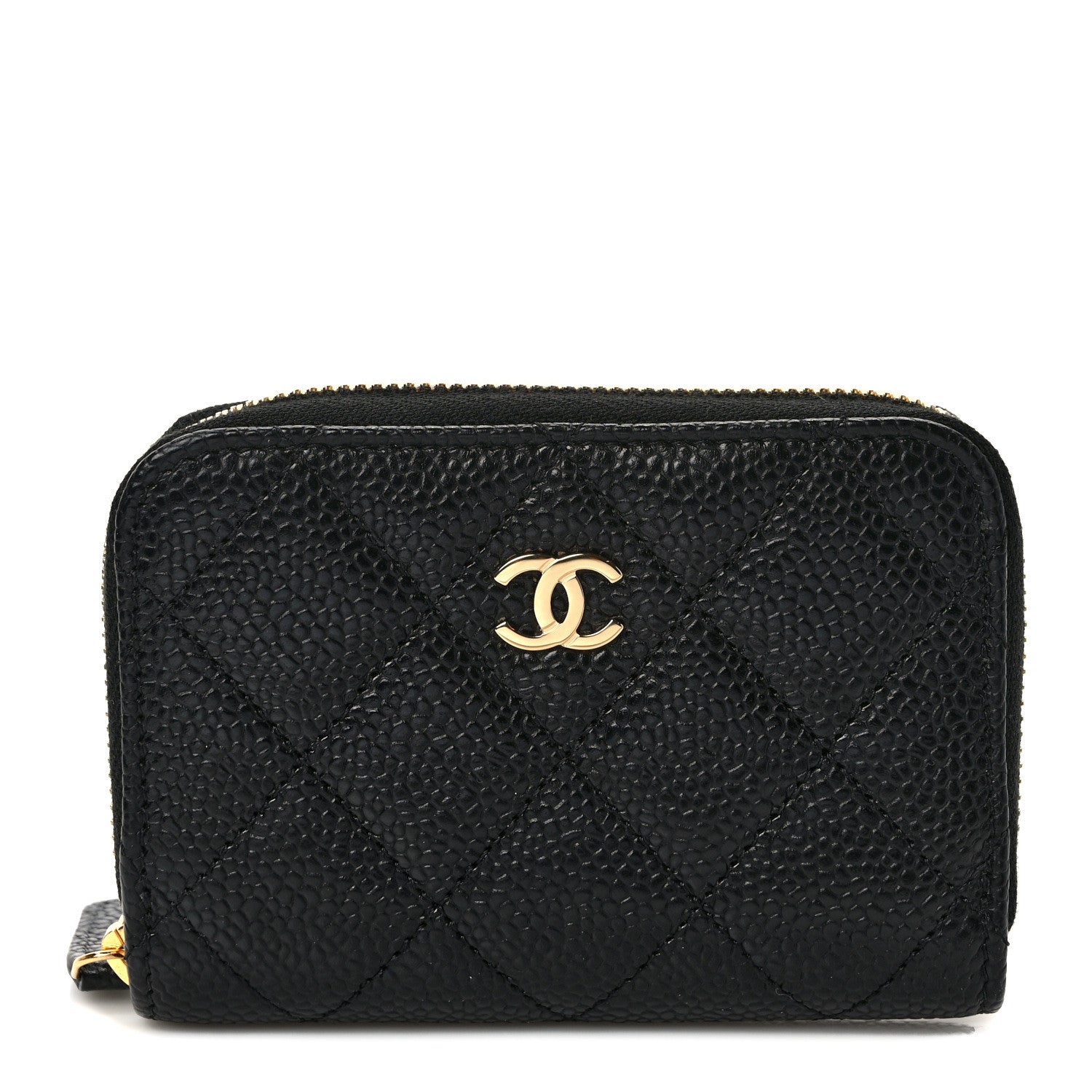 Chanel Caviar Quilted Zip Coin Purse Black 1 of 7