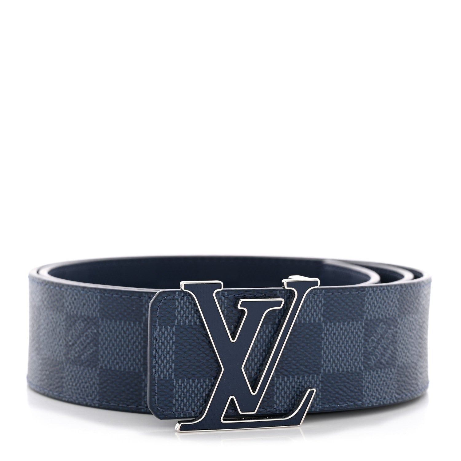 Louis Vuitton Damier Graphite Damier Infini 40mm LV Initiales Reversible Belt 85 34 Blue 1 of 7